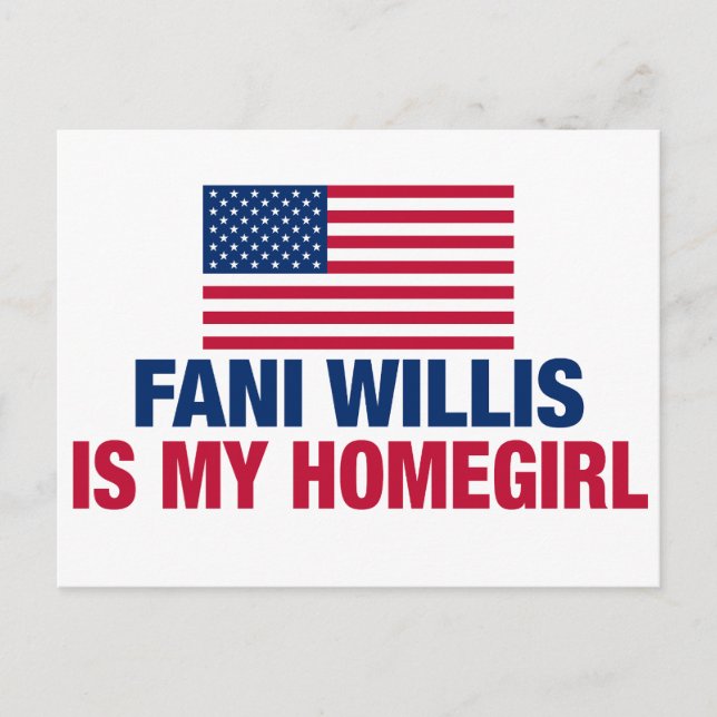 Fani Willis ist meine politische Heimat Postkarte (Vorderseite)