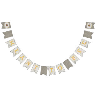 Fanions Meilleur À Abeille - Bannière Noir & Blanc