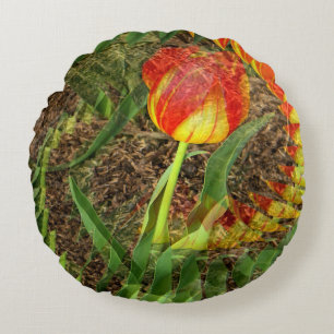 Fanned Tulip....... Rundes Kissen