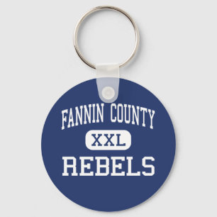 Fannin County - Rebellen - hoch - blaues Ridge Schlüsselanhänger