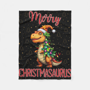 Fanny Frohe Weihnachten Christmasaurus Dinosaur We Fleecedecke