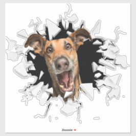 Fanny Hund Gesichtsaufkleber Aufkleber