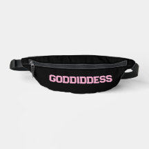 Fanny pack avec lettres rose GODdidDESS
