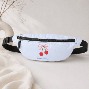 Fanny Pack   Kirschrote Kokette Schleife Süße Illu Bauchtasche