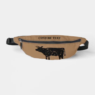 Fanny pack personnalisé avec silhouette de vache n