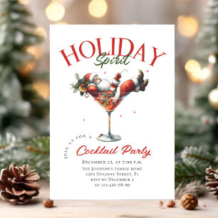 Fanny Santa Claus Martini Weihnachtscocktail Party Einladung