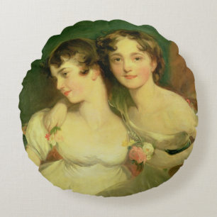 Fanny und Jane Hamond Rundes Kissen
