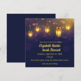 Fanous Lanterns on Lila Virtual Wedding Einladung