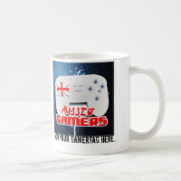 Fans australiens de Gamers buvant la tasse