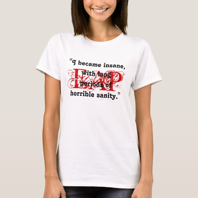 Fans EDGAR ALLAN POE ROTES KENNZEICHEN-ENTWURF T - T-Shirt (Vorderseite)