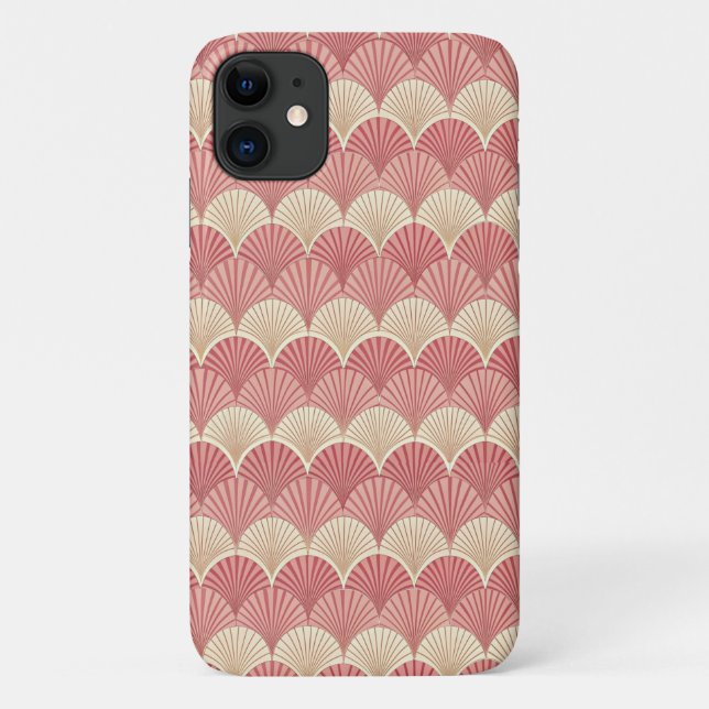 Fans Pink Mid-Century Case-Mate iPhone Hülle (Rückseite)