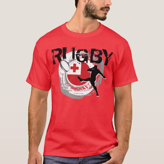 Fans Tonga Rugby T-Shirt Kick (Devant)