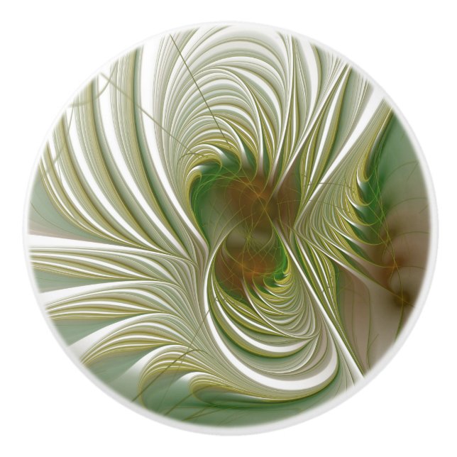 fansy fractal fleur ceramique bouton (Devant)