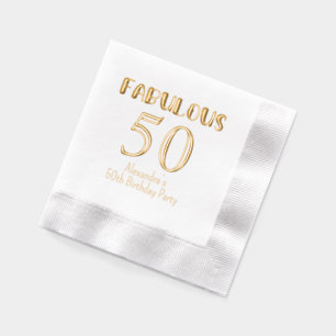 Fantabulous 50 (oder jedes Alter) Geburtstag #2 Servietten Mit Folie