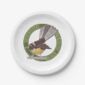 Fantail New Zealand Bird Pappteller
