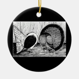 Fantail Pair Keramikornament