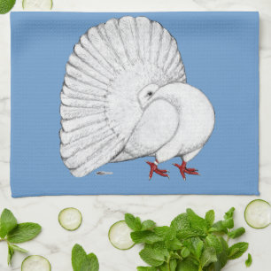 Fantail Pigeon White Handtuch