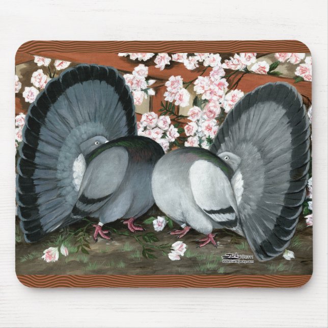 Fantail Pions Matched Pair Mousepad (Vorne)