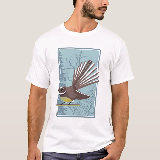 Fantail Piwakwaka T-Shirt (Vorderseite)