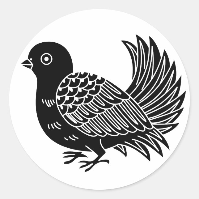 Fantail Runder Aufkleber (Vorderseite)