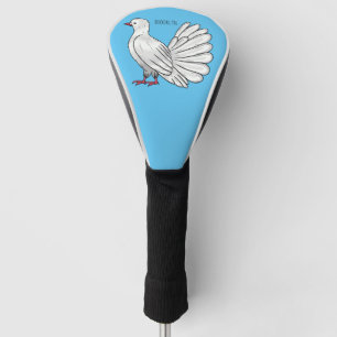 Fantail Taube Cartoon Illustration Golf Headcover