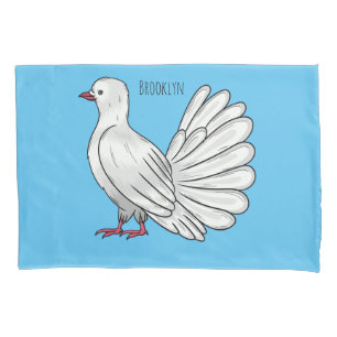 Fantail Taube Cartoon Illustration Kissenbezug