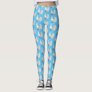 Fantail Taube Cartoon Illustration Leggings