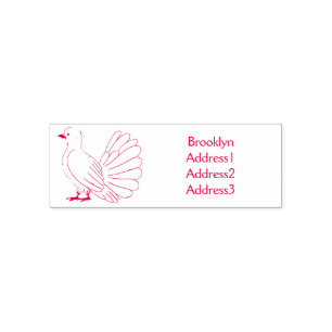 Fantail Taube Cartoon Illustration Permastempel