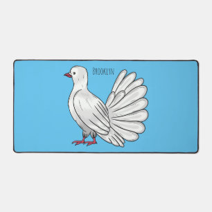 Fantail Taube Cartoon Illustration Schreibtischunterlage