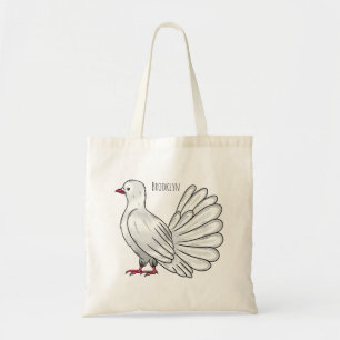 Fantail Taube Cartoon Illustration Tragetasche