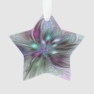 Fantaisie Abstraite Fleur Étoile Fractale Colorée