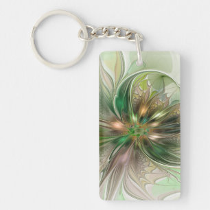 Fantaisie Abstraite Moderne Fleur Fractale Colorée