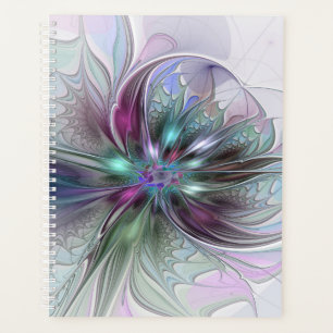 Fantaisie Abstraite Moderne Fleur Fractale Colorée
