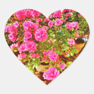 Fantaisie dans le rose, autocollants de coeur,