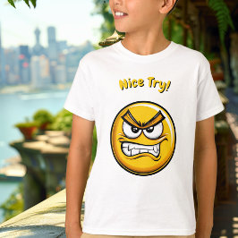 Fantaisie Jaune Frustré Emoji T-shirt enfant
