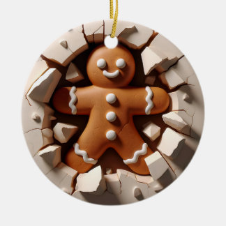 Fantaisie pain d'épices Mur-Break Ornement de Noël