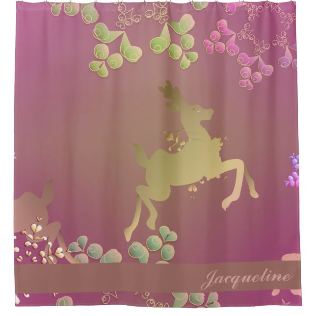 Fantaisie Rinder Snowflake rideau de douche (Devant)