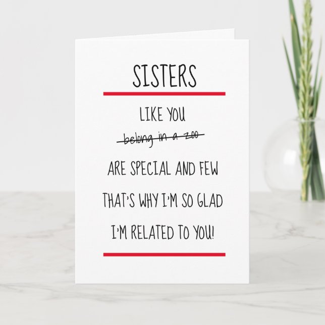 Fantaisie Soeurs Cheeky Verse Bonne Carte Annivers (Devant)