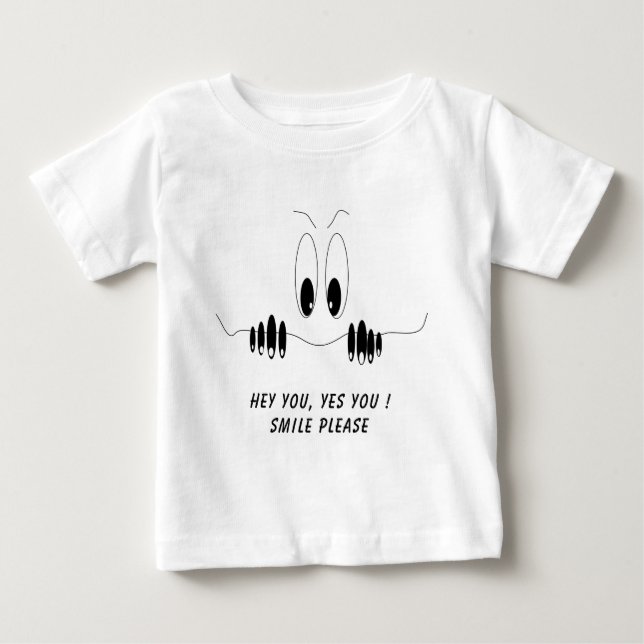 Fantaisie T-shirt bébé avec yeux de curiosité - Sm (Devant)