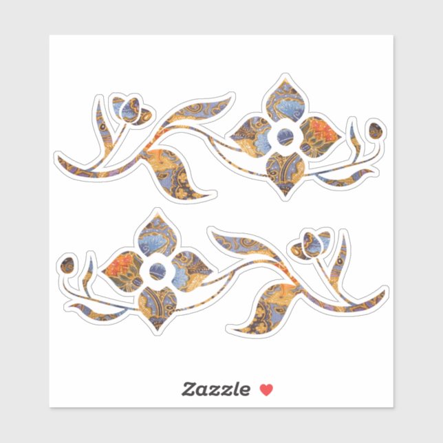 Fantasia Batik Blume Sticker (Blatt)