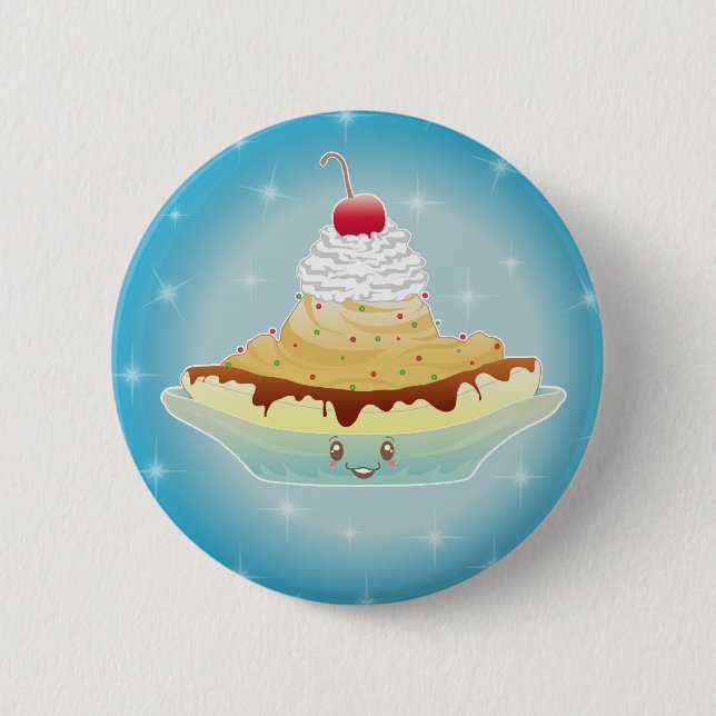 Fantasie bananasplit button (Vorderseite)