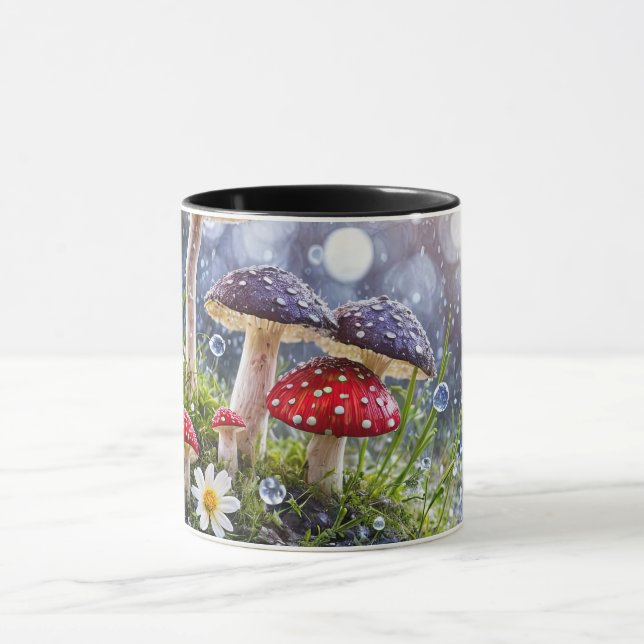 Fantasie bezaubernd Pilze Pilze Toadstool farbenfr Tasse (Zentrum)