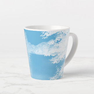 Fantasie Blau und Weiß Winter Fluss Milchtasse