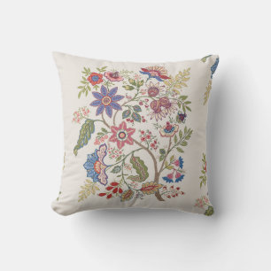 Fantasie-Blume im Retro-Stil, Vintag, jakobusbraun Kissen