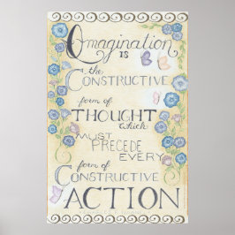 Fantasie - Charles Haanel Zitat Poster