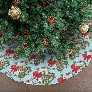 Fantasie-Chinesischer-Drache-Weihnachtskranz Fanta Polyester Weihnachtsbaumdecke