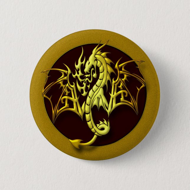 FANTASIE-DRACHE BUTTON (Vorderseite)