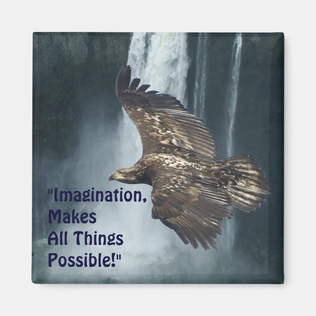 Fantasie Eagle & Moon Motivierend Art Magnet (Vorne)