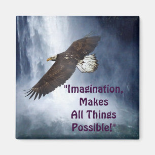 Fantasie-Eagle & Waterfall Motivierend Magnet