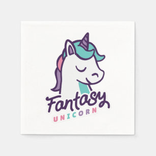 Fantasie Einhorn Serviette